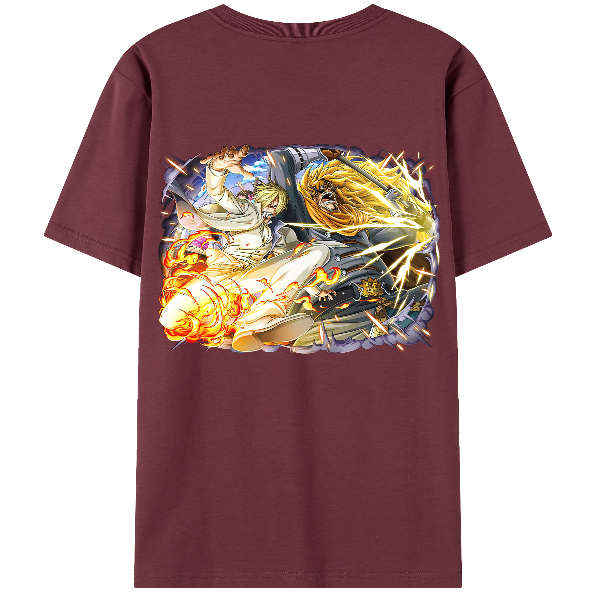 ワンピース サンジ ONE PIECE Sanji 綿100％半袖Tシャツ（背面プリント）